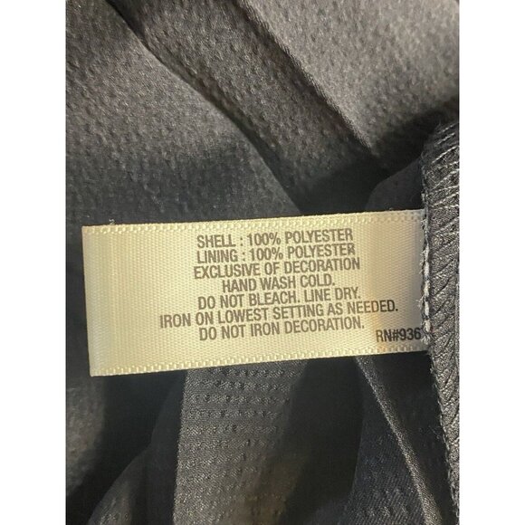 I ❤️ Ronson Black Tank Dress Size L Pleated Skirt Adjustable Spaghetti Straps - Picture 6 of 9